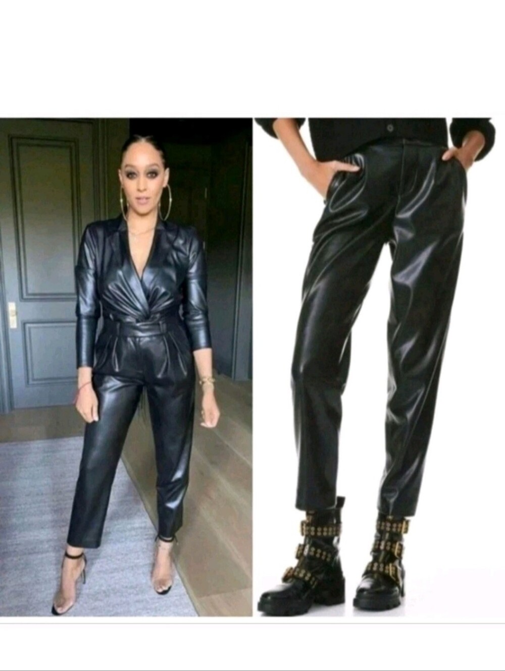 alice + olivia esta pleated leather pants Size 4